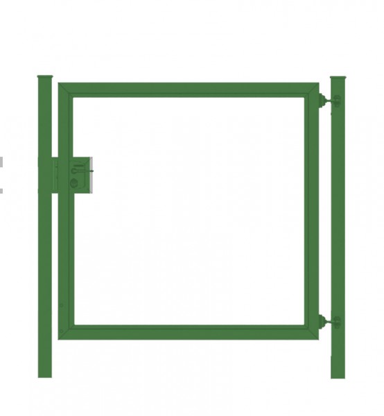 Gartentor / Zauntür Premium für senkrechte Holzfüllung; grün; Breite 100 cm x Höhe 80 cm (neues Modell)